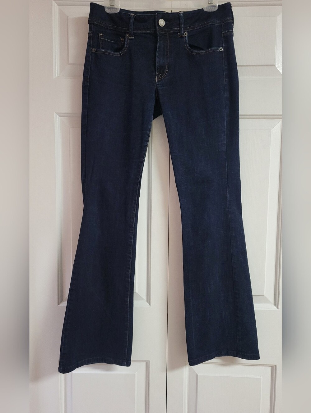 American Eagle Original Boot Cut Stretch Dark Wash Jeans Size 12 Long Tall